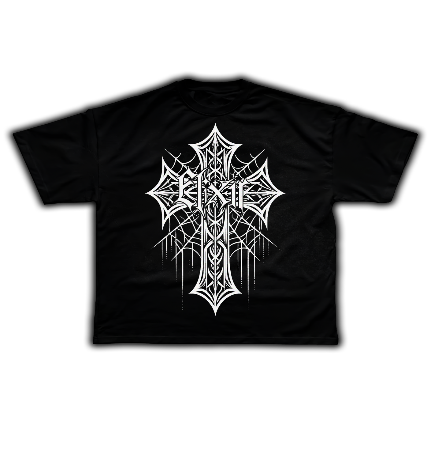 ELIXIR CROSS black BOXY T-SHIRT