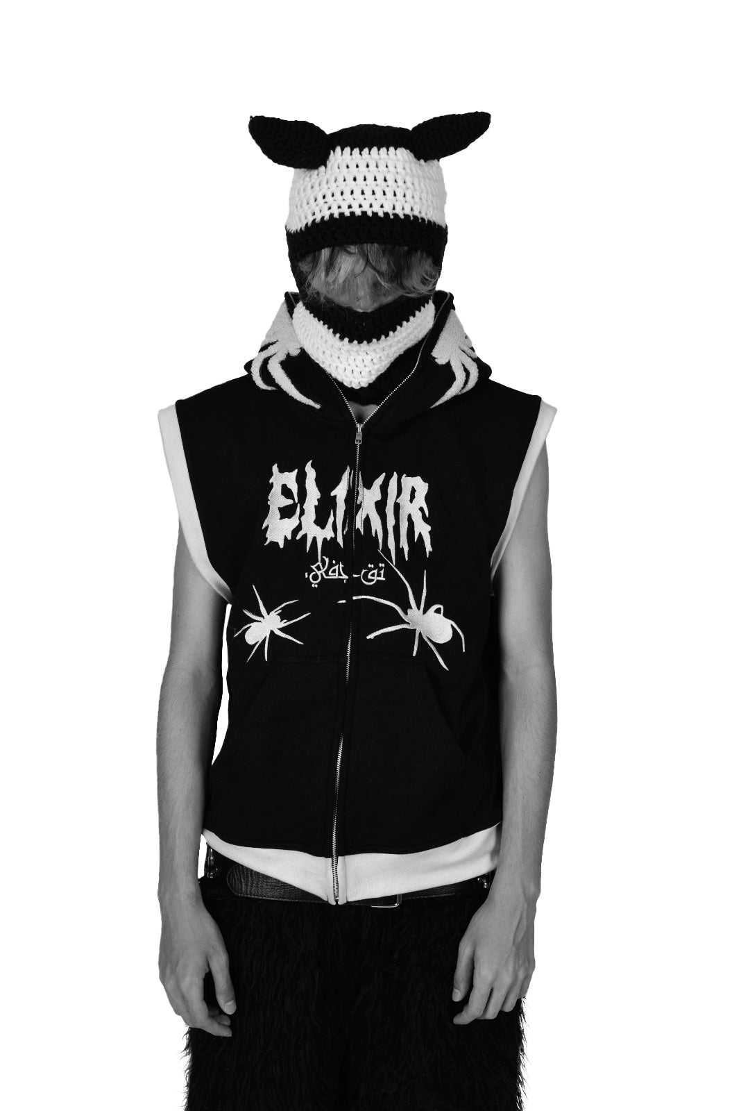 Elixir Spiders Noir Full Zip Sans Manches