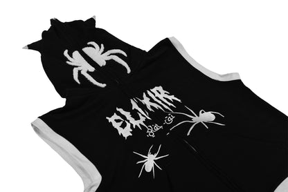 Elixir Spiders Noir Full Zip Sans Manches