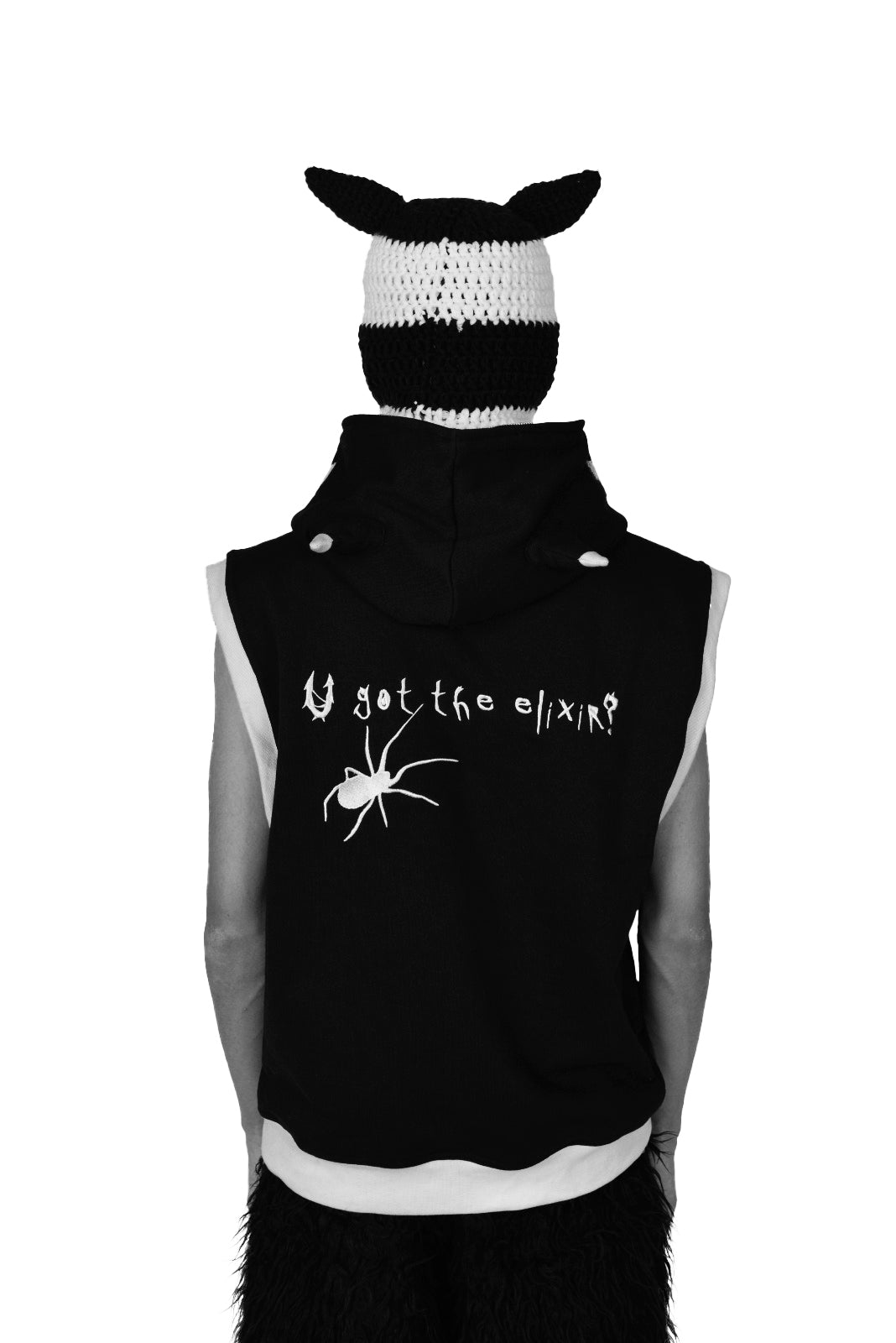 Elixir Spiders Black Full Zip Sleeveless