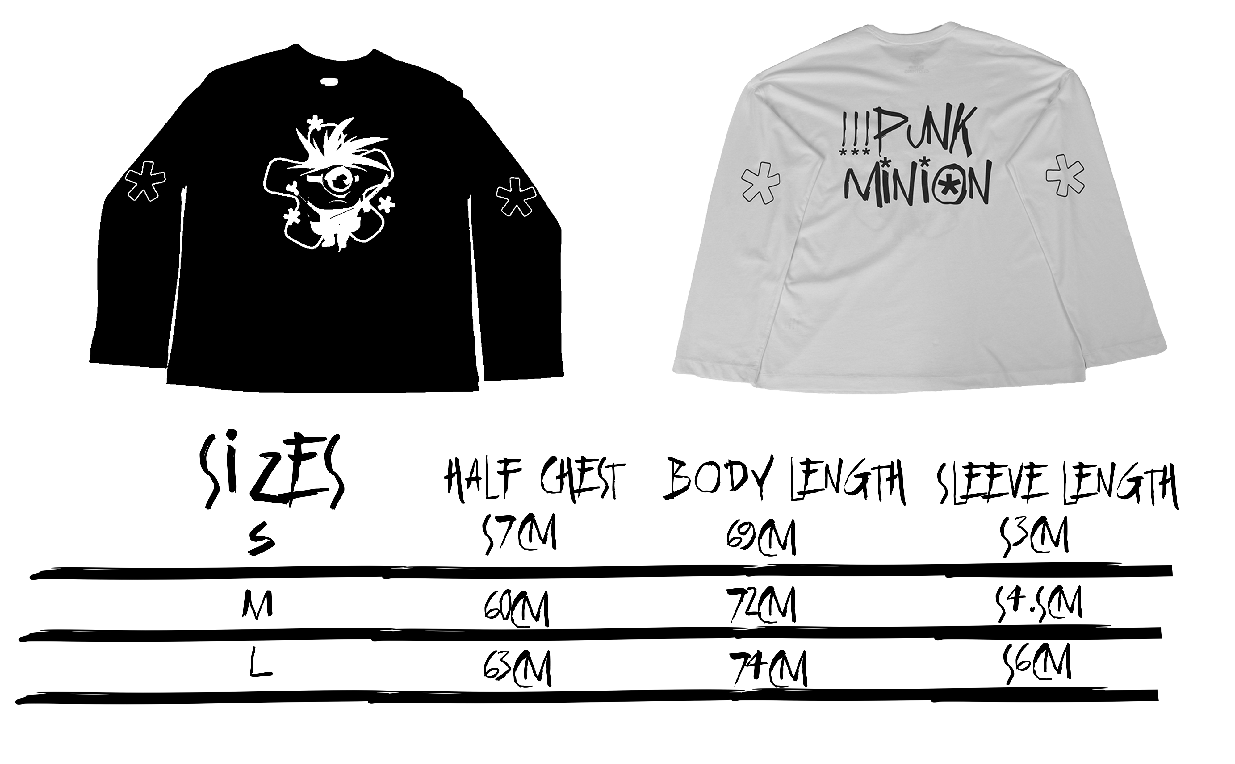 Elixir Punk Minion Long-Sleeve White Tee